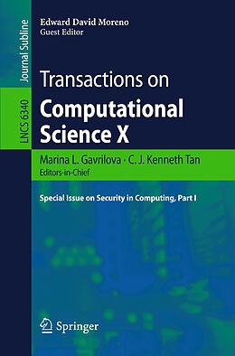 Kartonierter Einband Transactions on Computational Science X von 