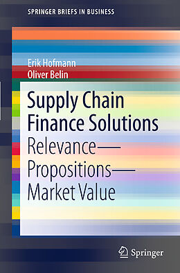 Kartonierter Einband Supply Chain Finance Solutions von Oliver Belin, Erik Hofmann