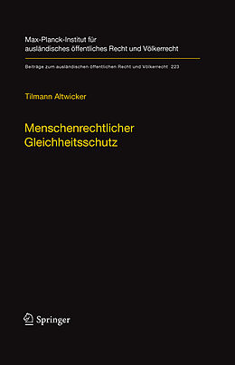 E-Book (pdf) Menschenrechtlicher Gleichheitsschutz von Tilmann Altwicker