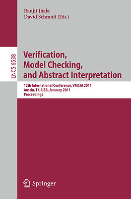 Kartonierter Einband Verification, Model Checking, and Abstract Interpretation von 
