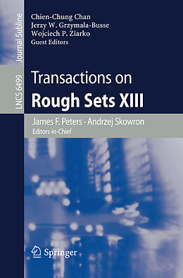 Kartonierter Einband Transactions on Rough Sets XIII von 