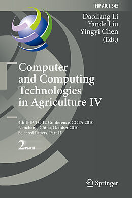 Fester Einband Computer and Computing Technologies in Agriculture IV von 