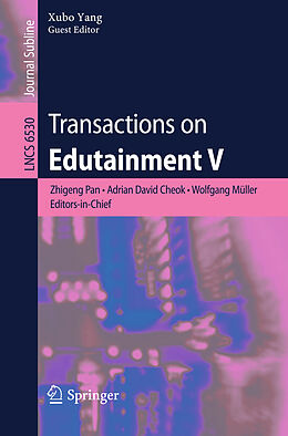 E-Book (pdf) Transactions on Edutainment V von 