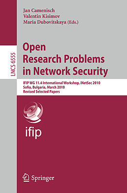 Kartonierter Einband Open Research Problems in Network Security von 