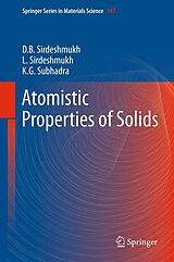 eBook (pdf) Atomistic Properties of Solids de Dinker B. Sirdeshmukh, Lalitha Sirdeshmukh, K. G. Subhadra