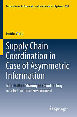 E-Book (pdf) Supply Chain Coordination in Case of Asymmetric Information von Guido Vogt