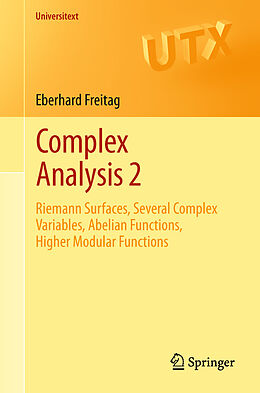 Couverture cartonnée Complex Analysis 2 de Eberhard Freitag