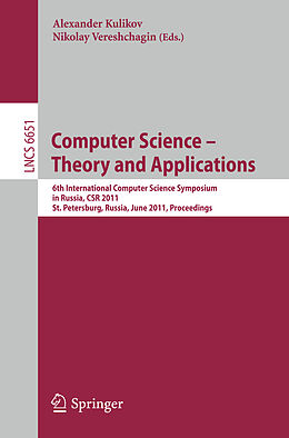 Kartonierter Einband Computer Science - Theory and Applications von 