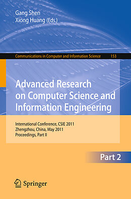 Couverture cartonnée Advanced Research on Computer Science and Information Engineering de 