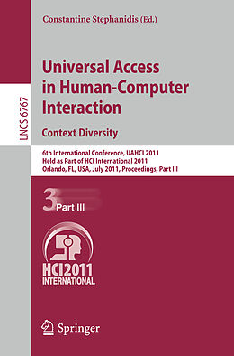 Kartonierter Einband Universal Access in Human-Computer Interaction. Context Diversity von 
