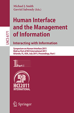E-Book (pdf) Human Interface and the Management of Information. Interacting with Information von 