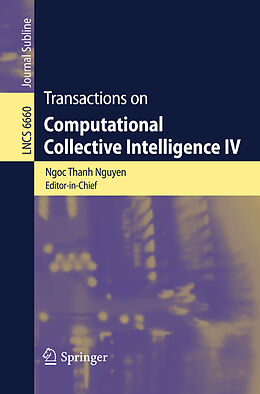 Couverture cartonnée Transactions of Computational Collective Intelligence IV de 