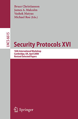 Kartonierter Einband Security Protocols XVI von 