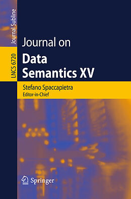 Couverture cartonnée Journal on Data Semantics XV de 