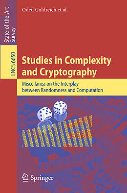 Kartonierter Einband Studies in Complexity and Cryptography von Oded Goldreich