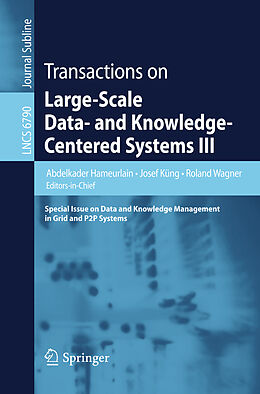 Couverture cartonnée Transactions on Large-Scale Data- and Knowledge-Centered Systems III de 