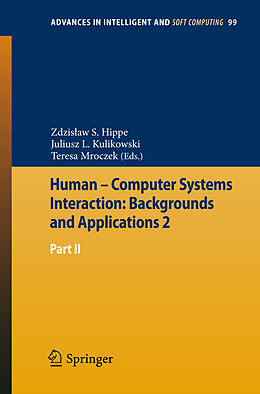 Kartonierter Einband Human   Computer Systems Interaction: Backgrounds and Applications 2 von 