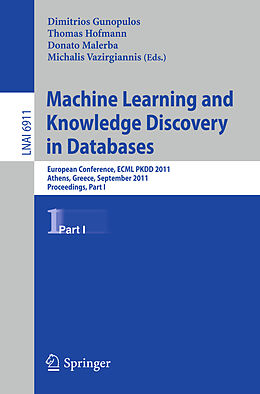 Kartonierter Einband Machine Learning and Knowledge Discovery in Databases. Pt.1 von 