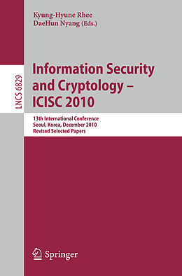 Kartonierter Einband Information Security and Cryptology - ICISC 2010 von 