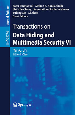 Kartonierter Einband Transactions on Data Hiding and Multimedia Security VI von 