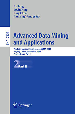 Couverture cartonnée Advanced Data Mining and Applications de 