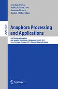 E-Book (pdf) Anaphora Processing and Applications von