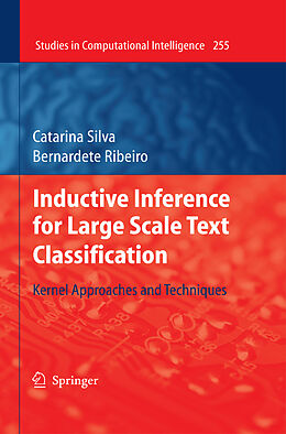 Kartonierter Einband Inductive Inference for Large Scale Text Classification von Bernadete Ribeiro, Catarina Silva