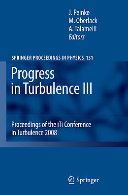 Couverture cartonnée Progress in Turbulence III de 