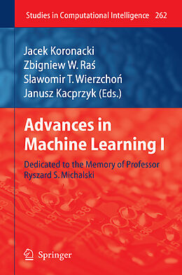 Couverture cartonnée Advances in Machine Learning I de 