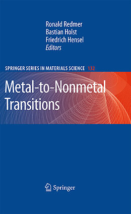 Kartonierter Einband Metal-to-Nonmetal Transitions von 