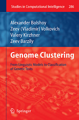 Kartonierter Einband Genome Clustering von Alexander Bolshoy, Zeev Barzily, Valery Kirzhner