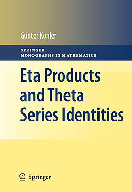 Kartonierter Einband Eta Products and Theta Series Identities von Günter Köhler