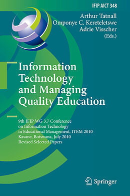 Kartonierter Einband Information Technology and Managing Quality Education von 