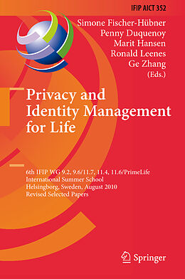 Kartonierter Einband Privacy and Identity Management for Life von 