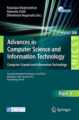 Couverture cartonnée Advances in Computer Science and Information Technology. Computer Science and Information Technology de 