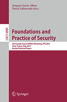 Kartonierter Einband Foundations and Practice of Security von 