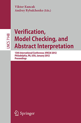 Couverture cartonnée Verification, Model Checking, and Abstract Interpretation de 