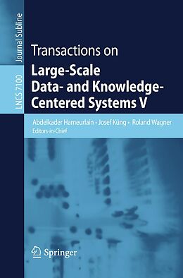 eBook (pdf) Transactions on Large-Scale Data- and Knowledge-Centered Systems V de 