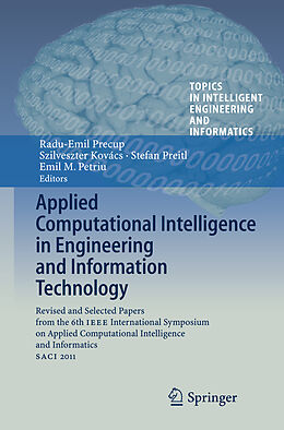 Livre Relié Applied Computational Intelligence in Engineering and Information Technology de 