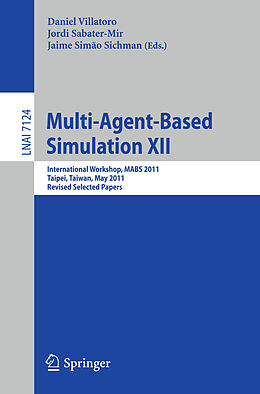 Couverture cartonnée Multi-Agent-Based Simulation XII de 