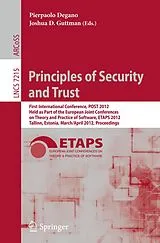 Kartonierter Einband Principles of Security and Trust von