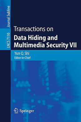 Couverture cartonnée Transactions on Data Hiding and Multimedia Security VII de 