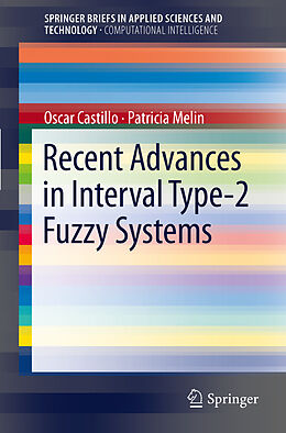 Couverture cartonnée Recent Advances in Interval Type-2 Fuzzy Systems de Patricia Melin, Oscar Castillo