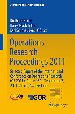 Couverture cartonnée Operations Research Proceedings 2011 de 