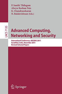 Couverture cartonnée Advanced Computing, Networking and Security de 