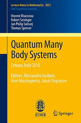 E-Book (pdf) Quantum Many Body Systems von Vincent Rivasseau, Robert Seiringer, Jan Philip Solovej