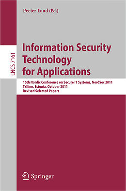 Kartonierter Einband Information Security Technology for Applications von 