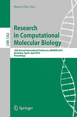 E-Book (pdf) Research in Computational Molecular Biology von 