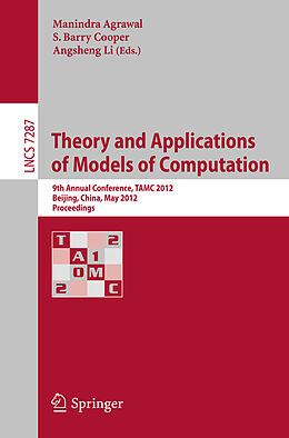 Kartonierter Einband Theory and Applications of Models of Computation von 