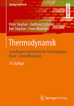 Kartonierter Einband Thermodynamik von Peter Stephan, Karlheinz Schaber, Karl Stephan
